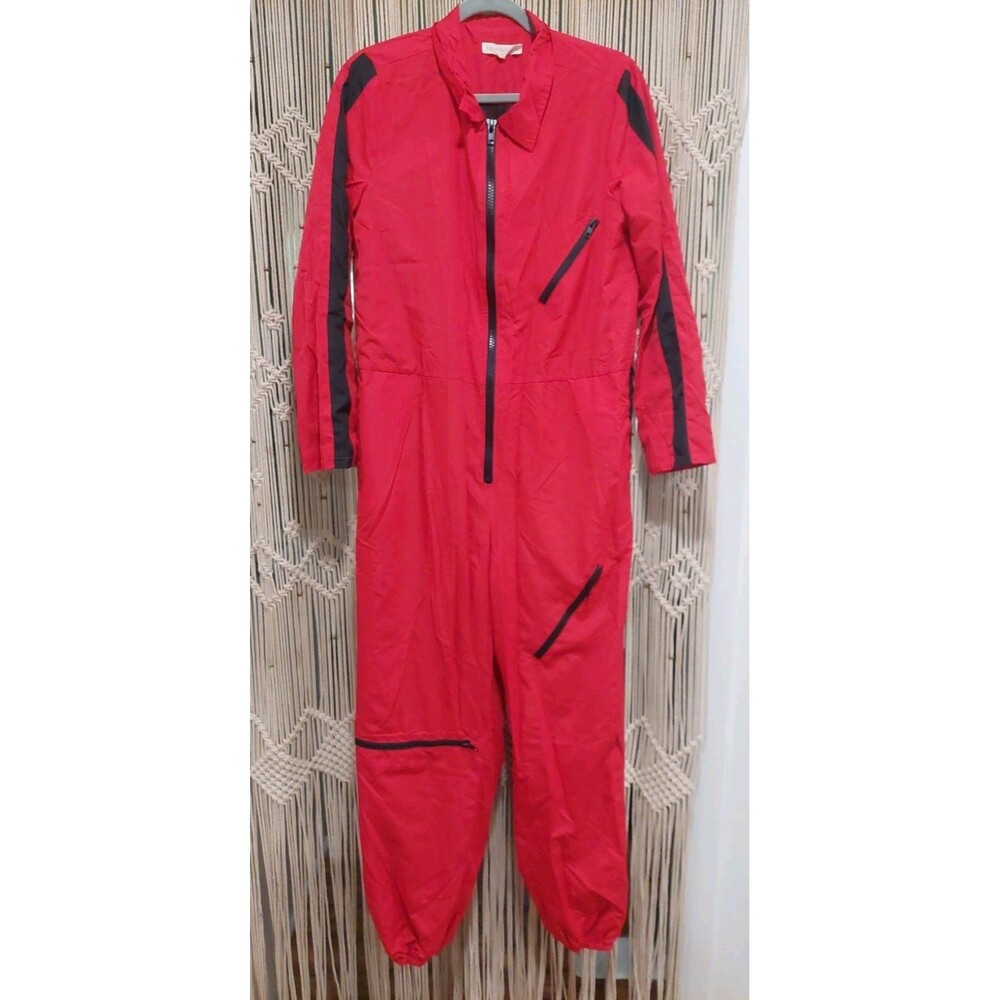 HOT & DELICIOUS Red Long Sleeve JUMPSUIT Boilersuit Coverall Naruto Sz Medium M